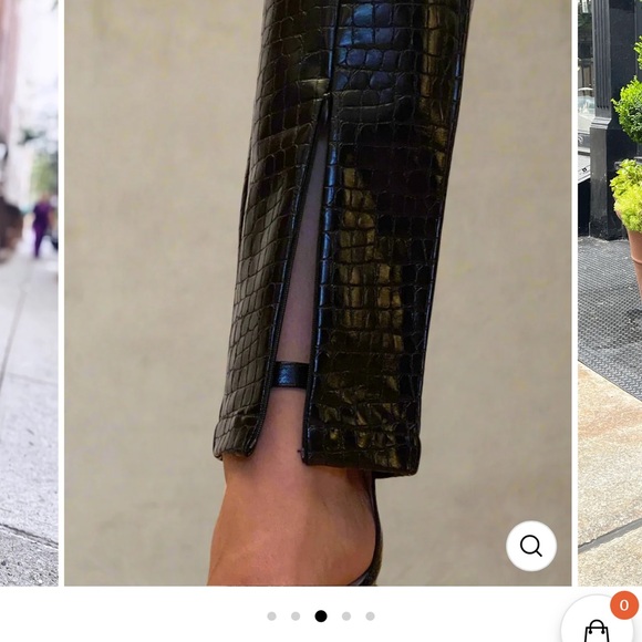 Duette NUC Vegan leather Embossed Pants- The Bleeker size XL - Picture 2 of 9